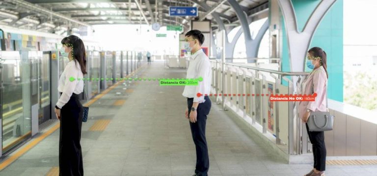 Tecnología para detectar el cumplimiento de la distancia social